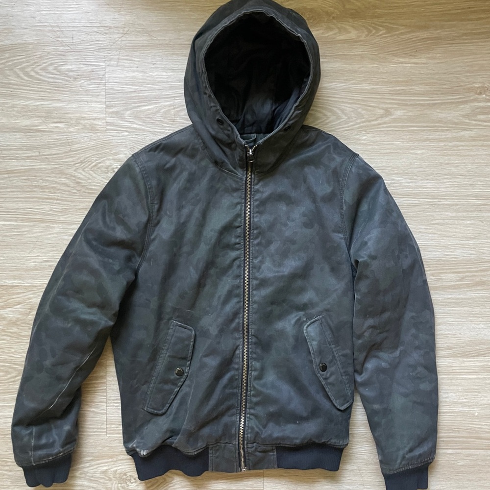 Men's Black Hooded Jacket